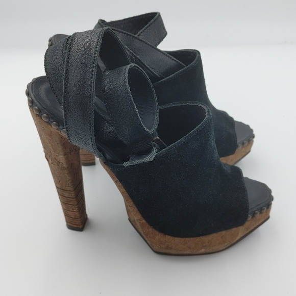HERVE Leger suede & cork heels size 7 - Picture 6 of 14